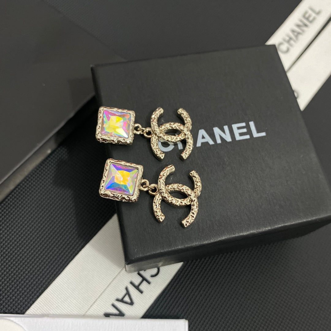 Personality Laser Diamond Earrings