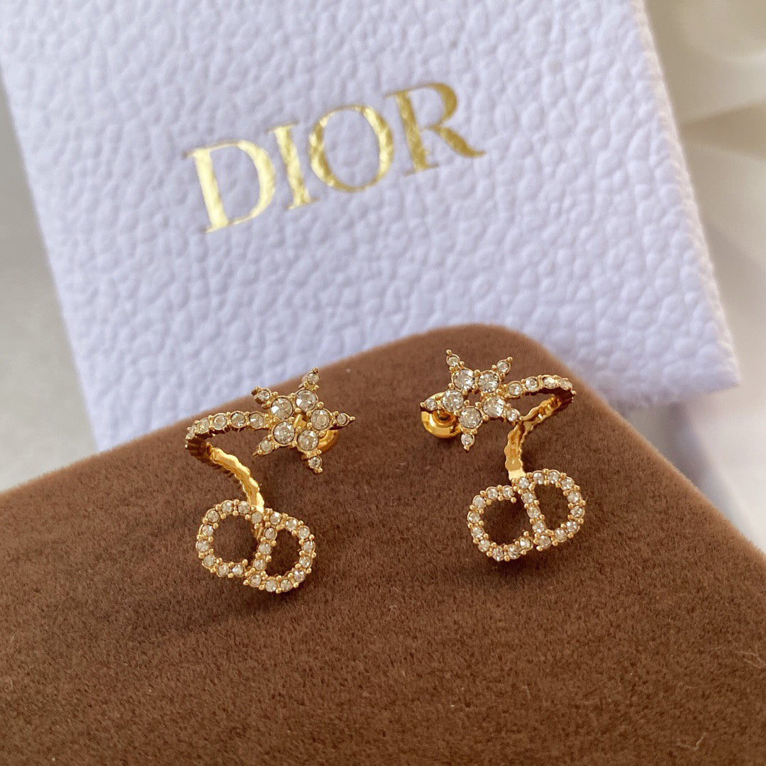 Diamond Star Stud Earrings