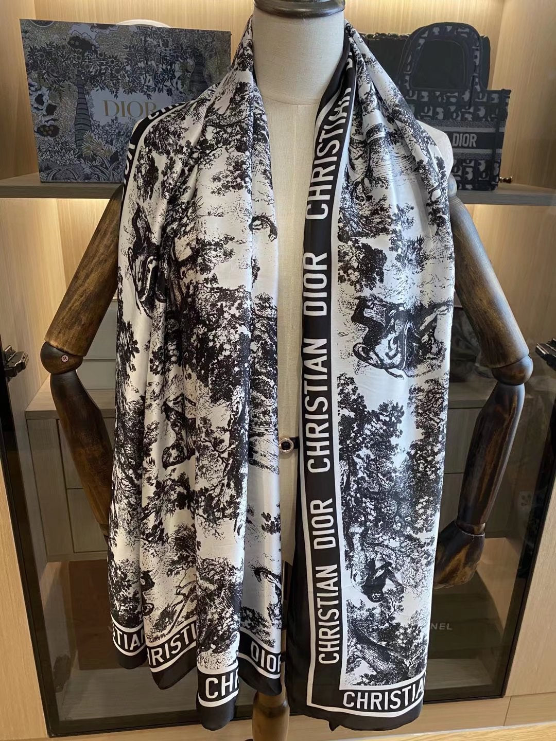 Ink Painting Element Satin Scarf