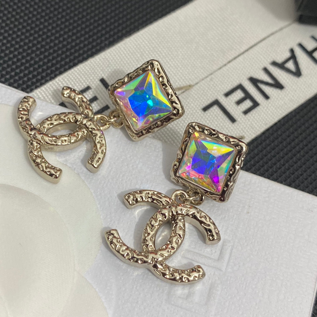 Personality Laser Diamond Earrings