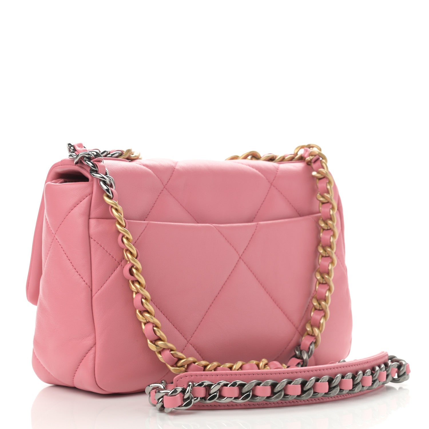 Lambskin Quilted Medium CC 19 Flap Light Pink