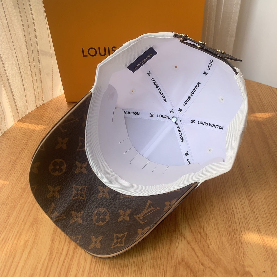 Embroidered PU Print Patchwork Baseball Cap