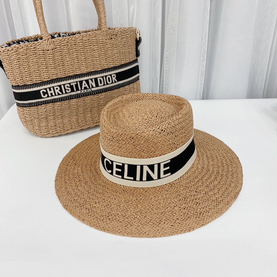 Temperament Concave Top Straw Hat