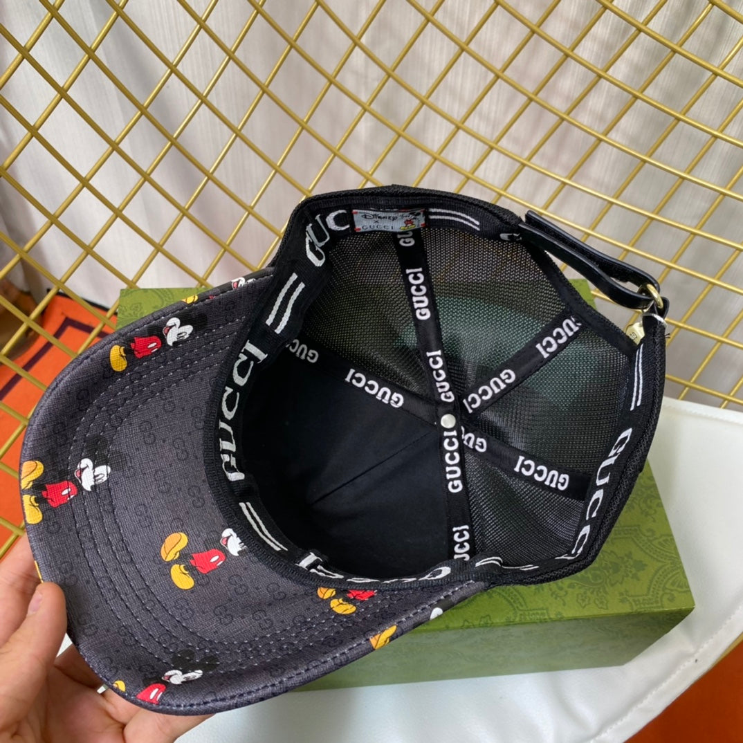 Cartoon Leather Patchwork Mesh Baseball Cap