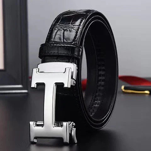 3 Colors Classic Alphabet Buckle Leather Belt