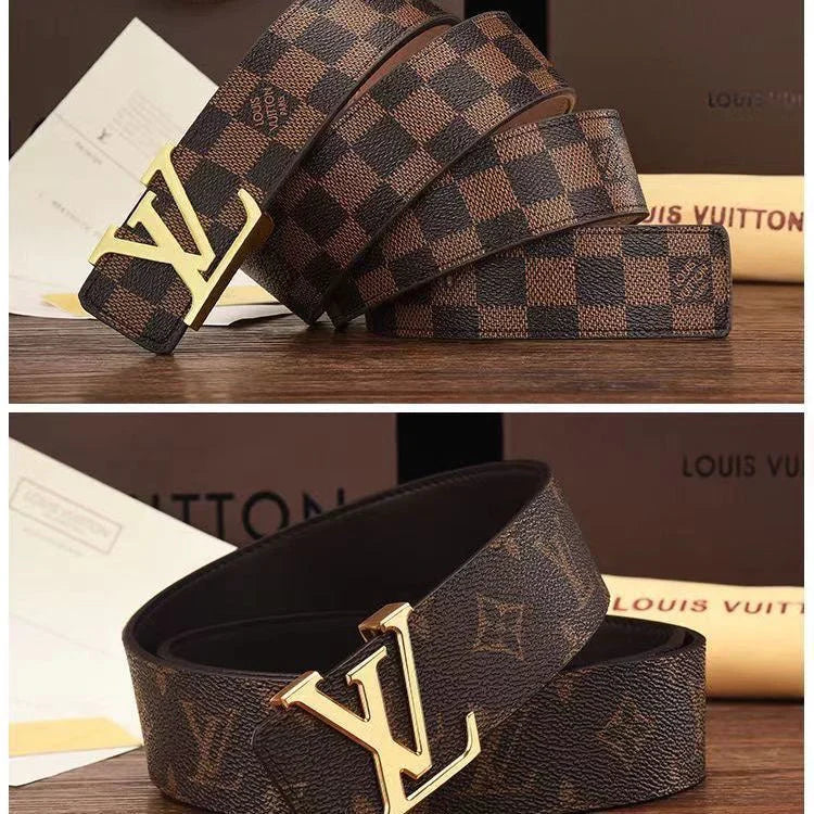 3 Colors luxury printed letter leather belt