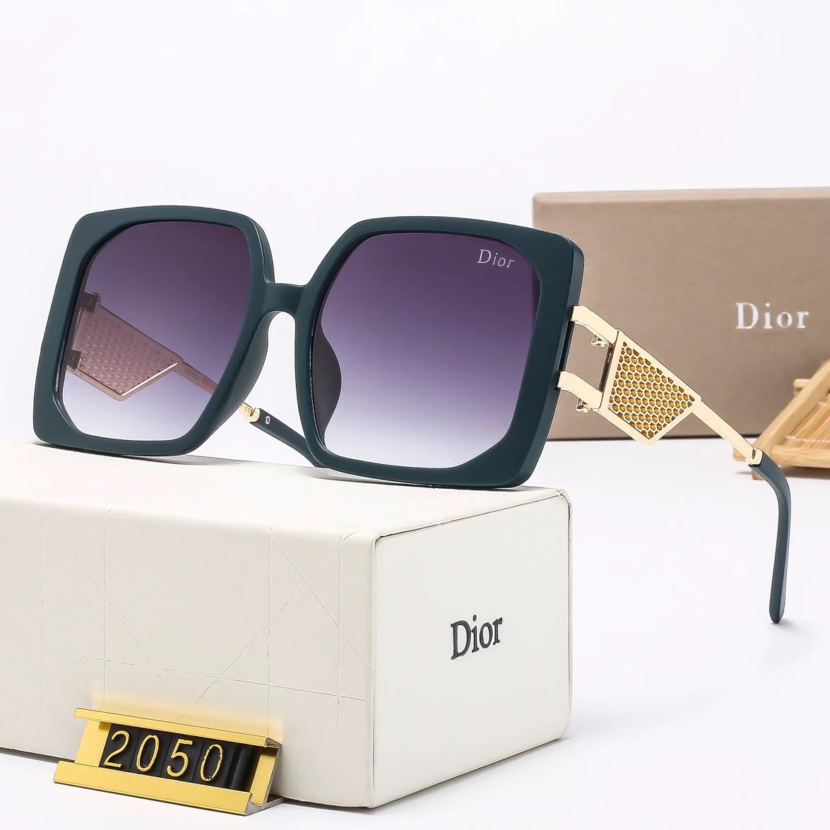 Large frame metal sunglasses