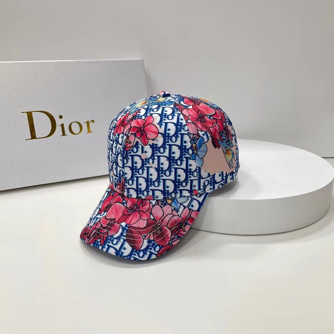 Colorful Floral Letter Print Baseball Cap