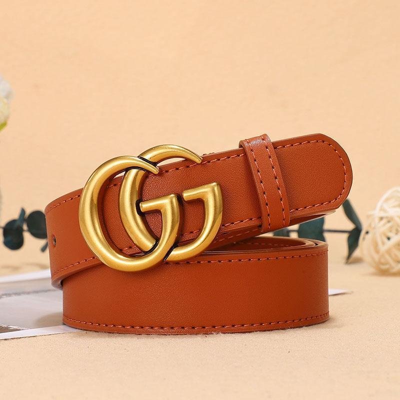 5 Colors Fashion Double G Letter Ladies Leather Belt