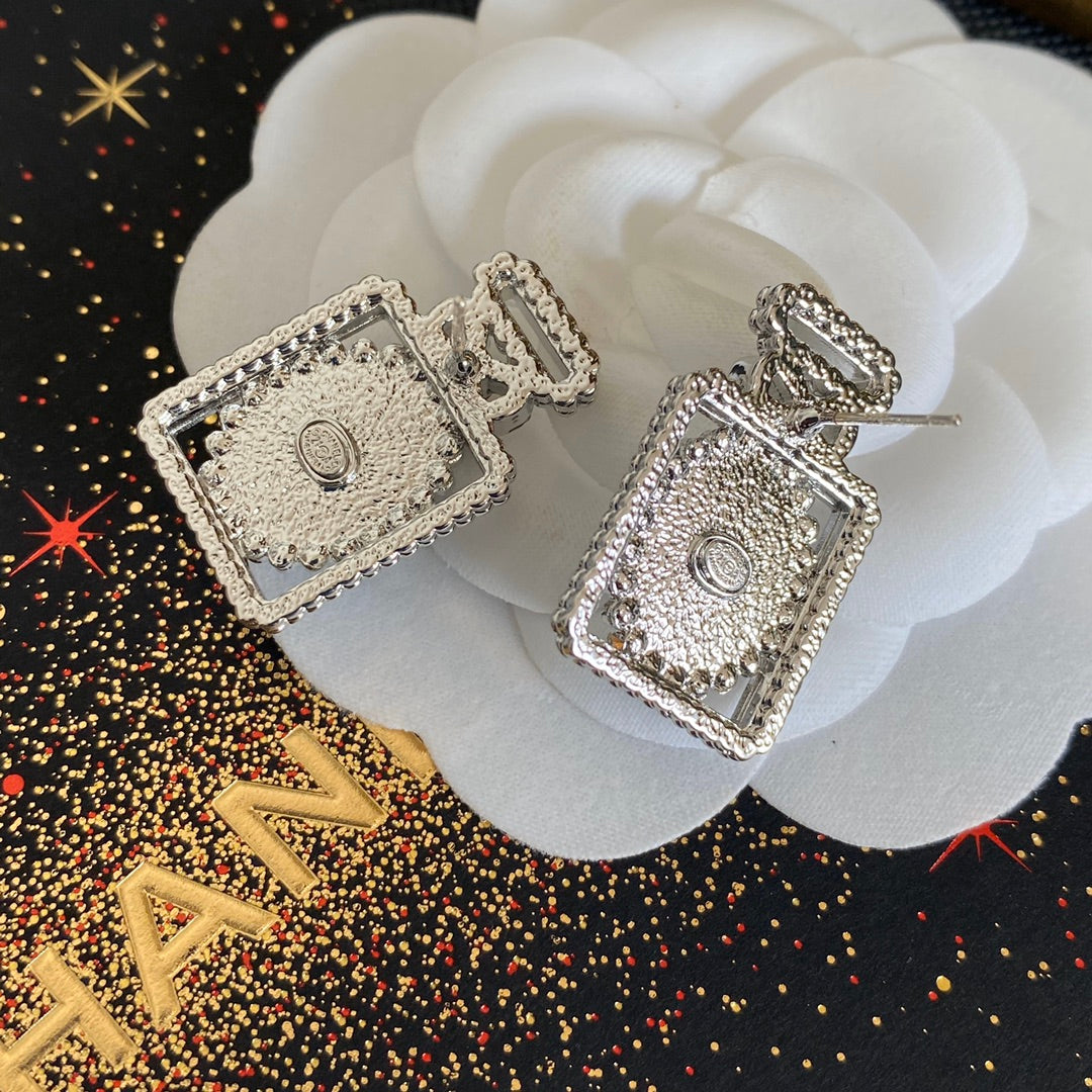 Premium Diamond Perfume Bottle Earrings