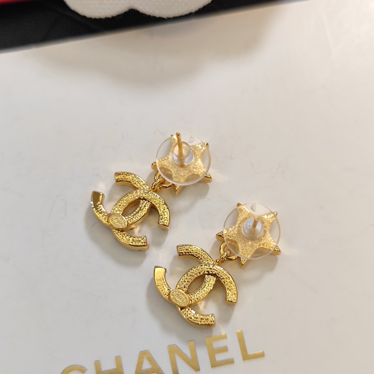 Trendy Diamond Star Logo Earrings