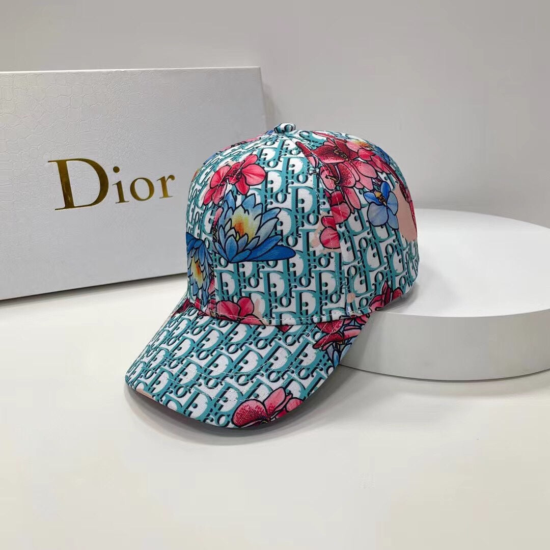 Colorful Floral Letter Print Baseball Cap