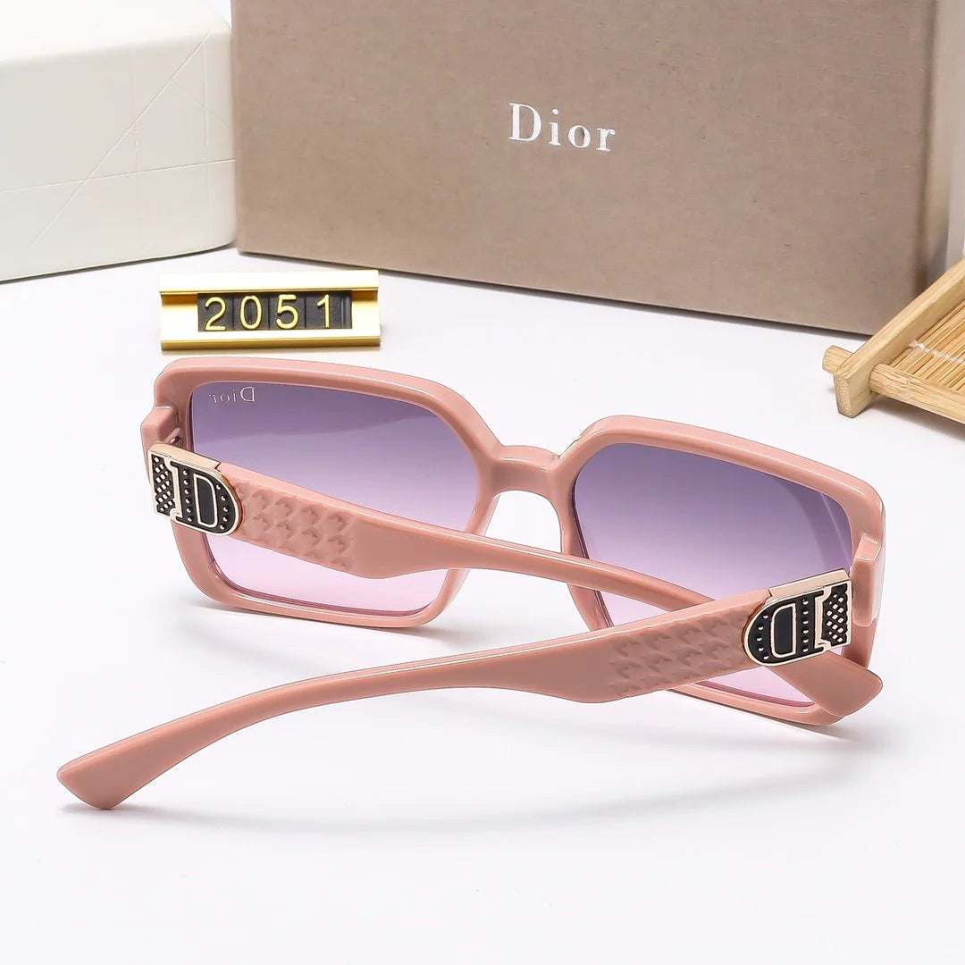 Trendy square frame sun protection sunglasses