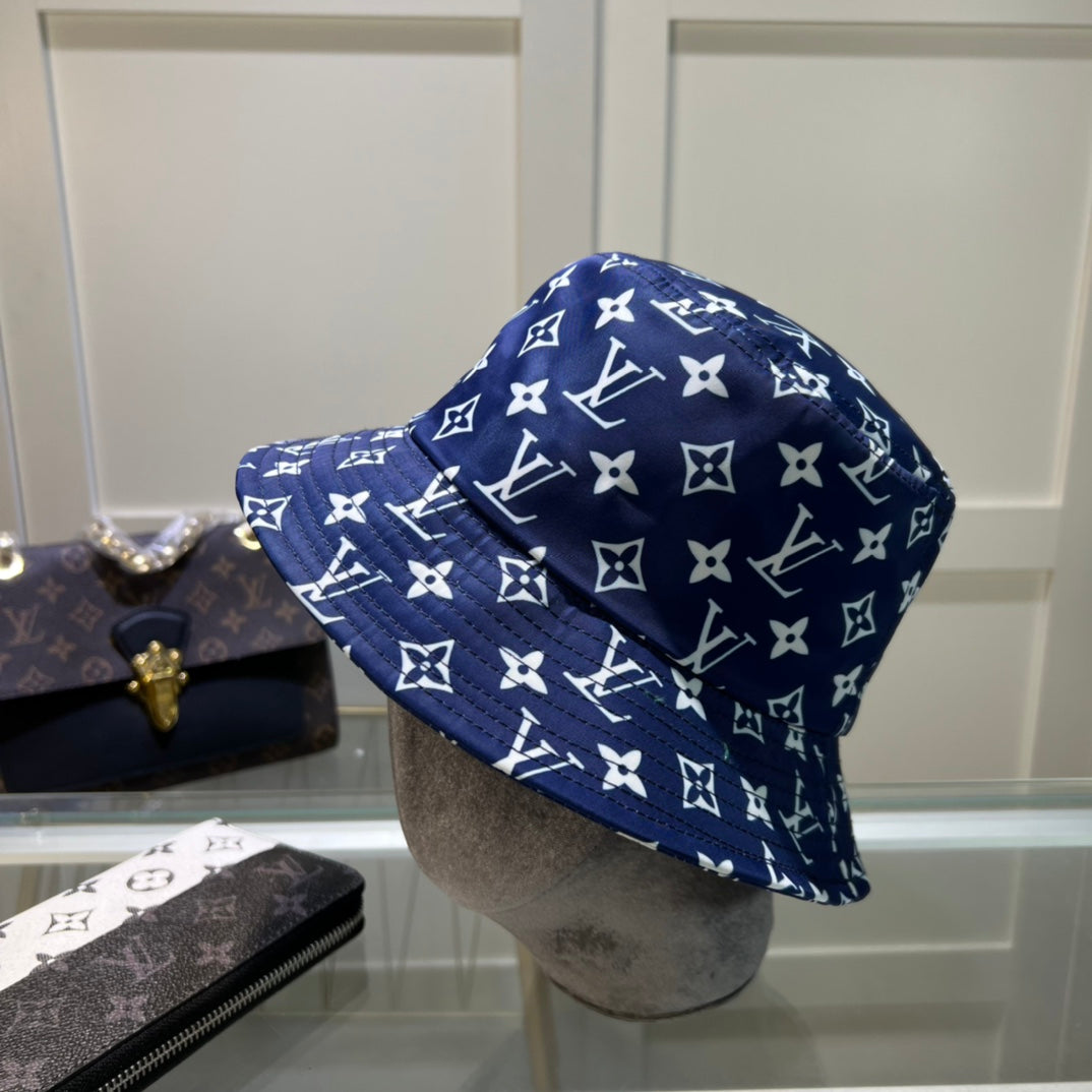 Vintage Monogram Print Bucket Hat