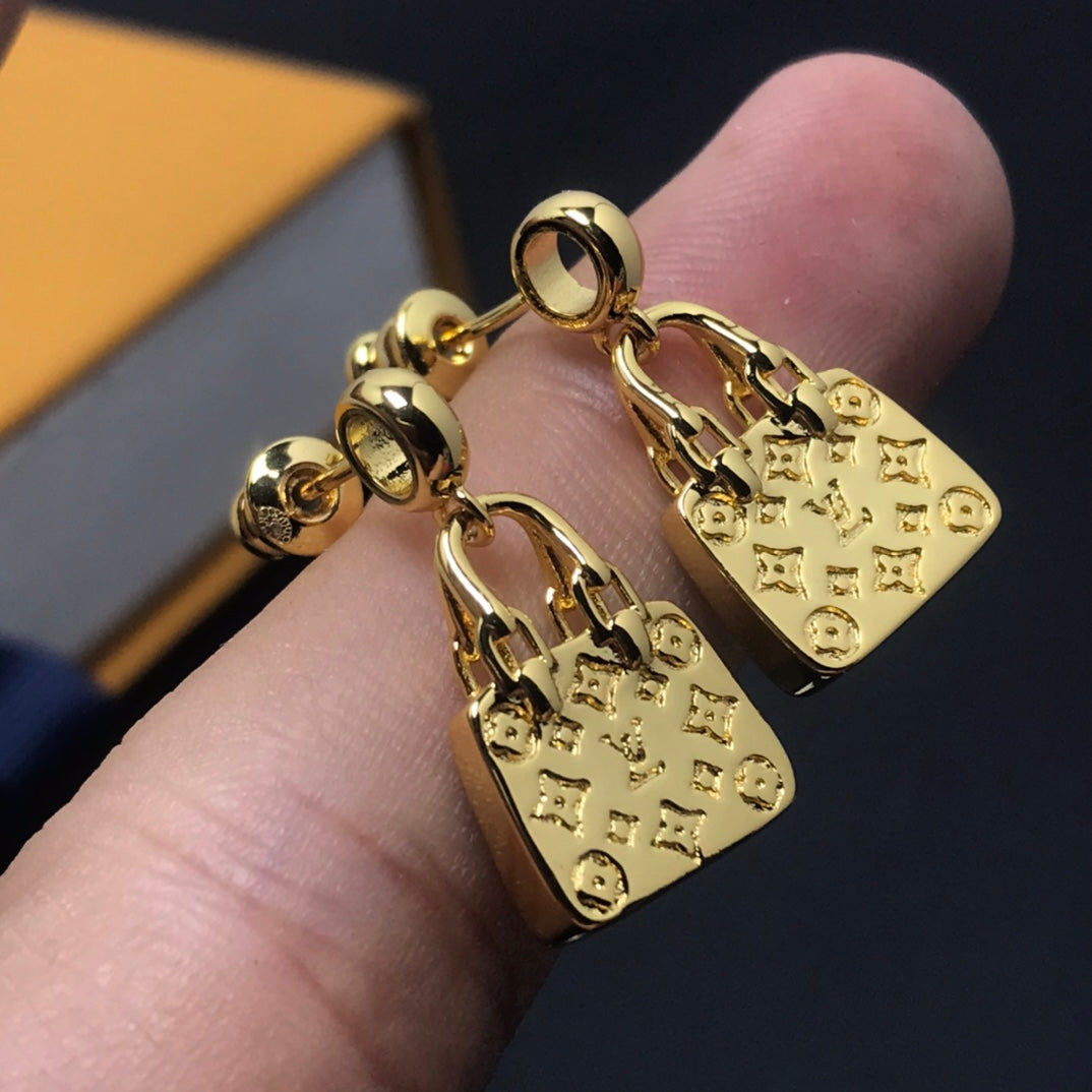 Fashion Tote Drop Earrings