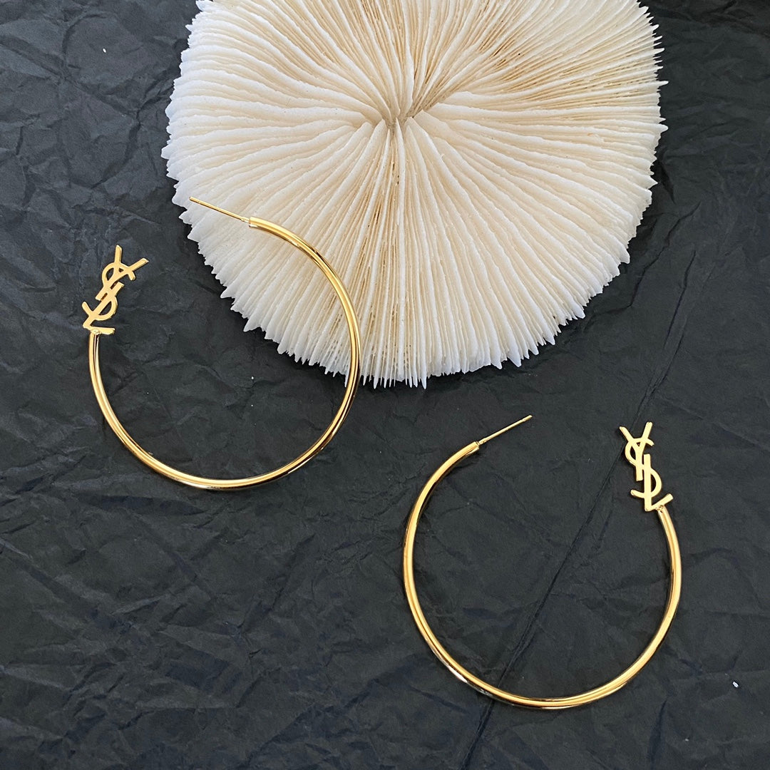 Sexy oversized sterling silver earrings