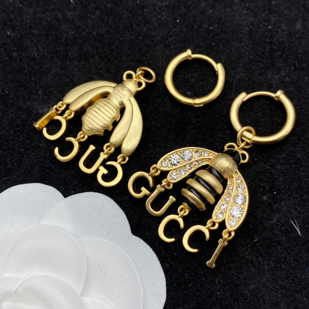 Premium Bee Element Drop Earrings