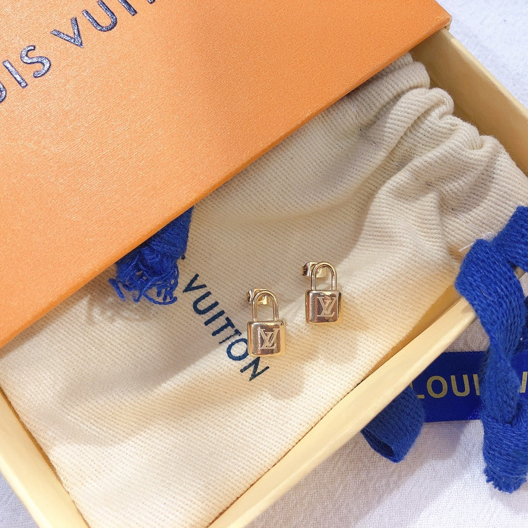 Individual Logo Lock Earrings