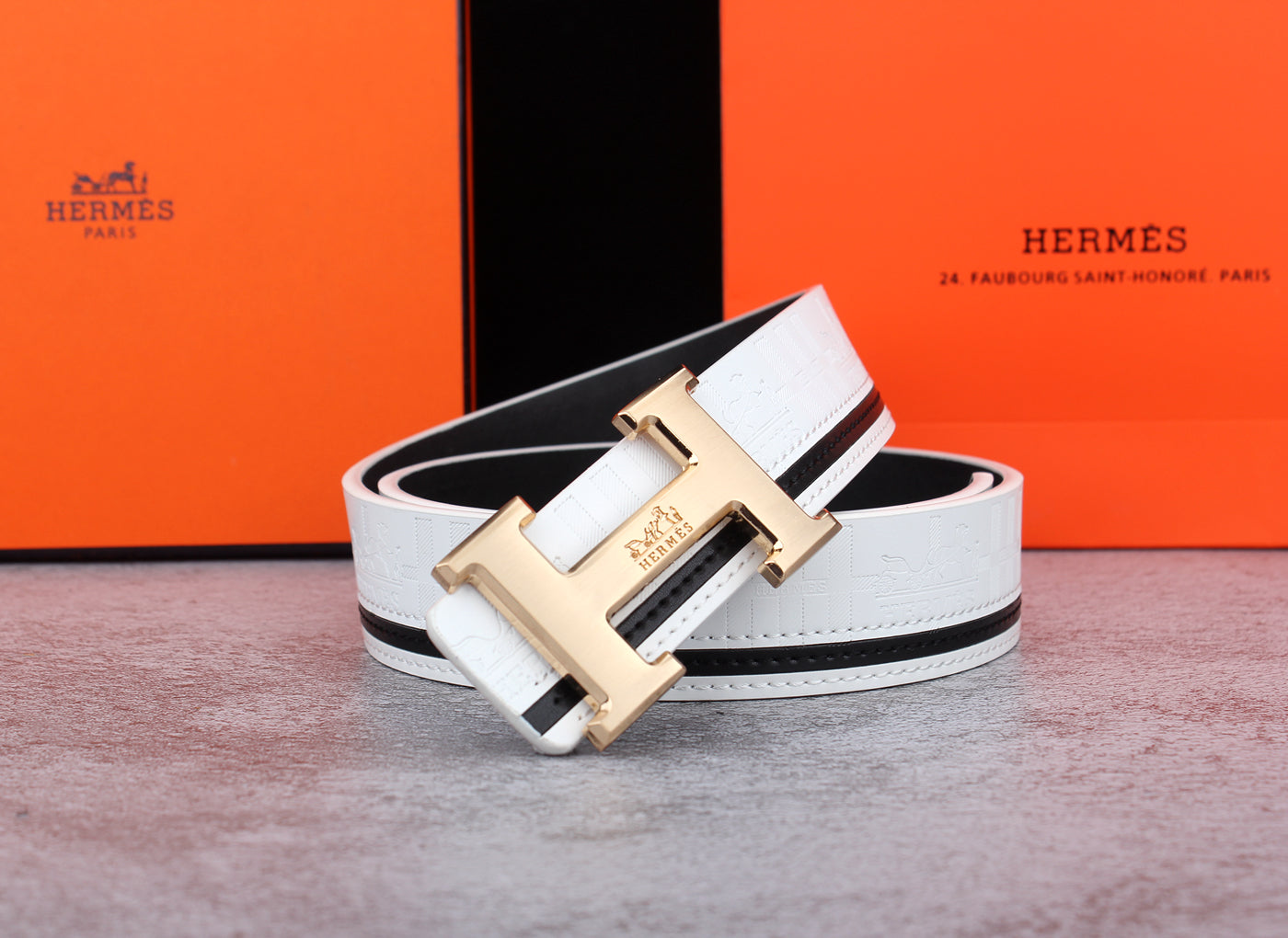 H 3-color fashion belt