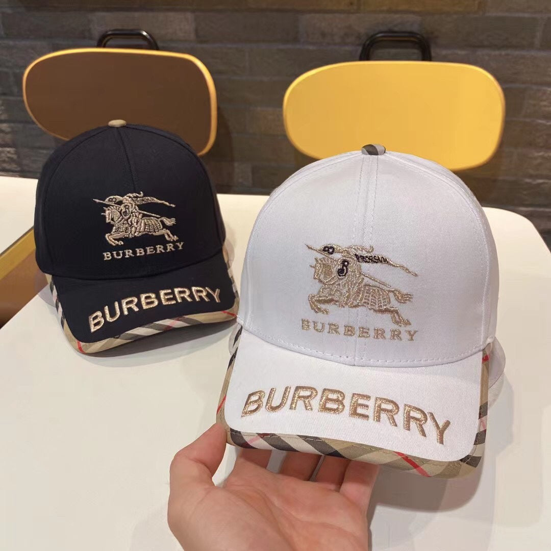 solid color letter border stripe pattern baseball cap