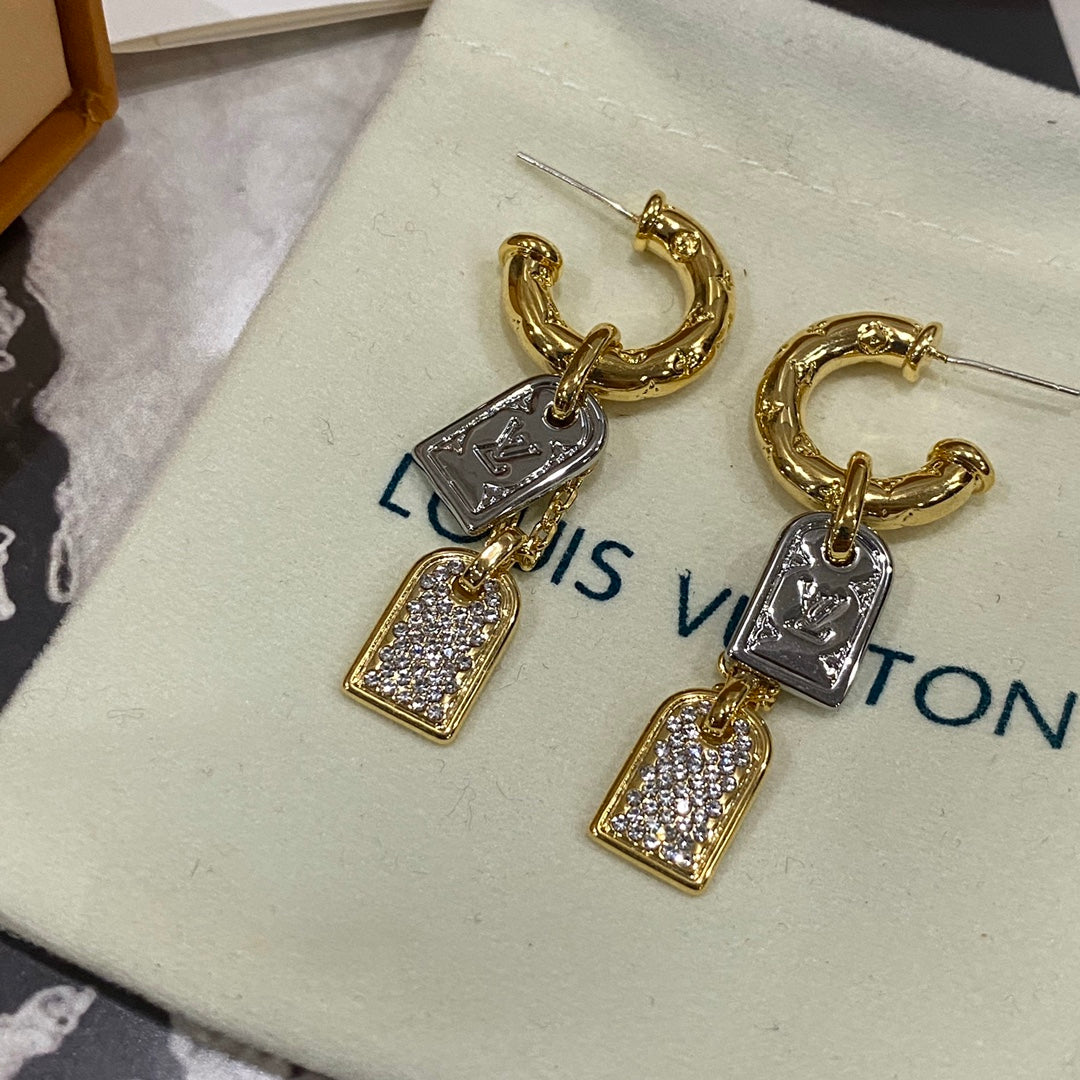 Fashion Vintage Token Pendant Earrings