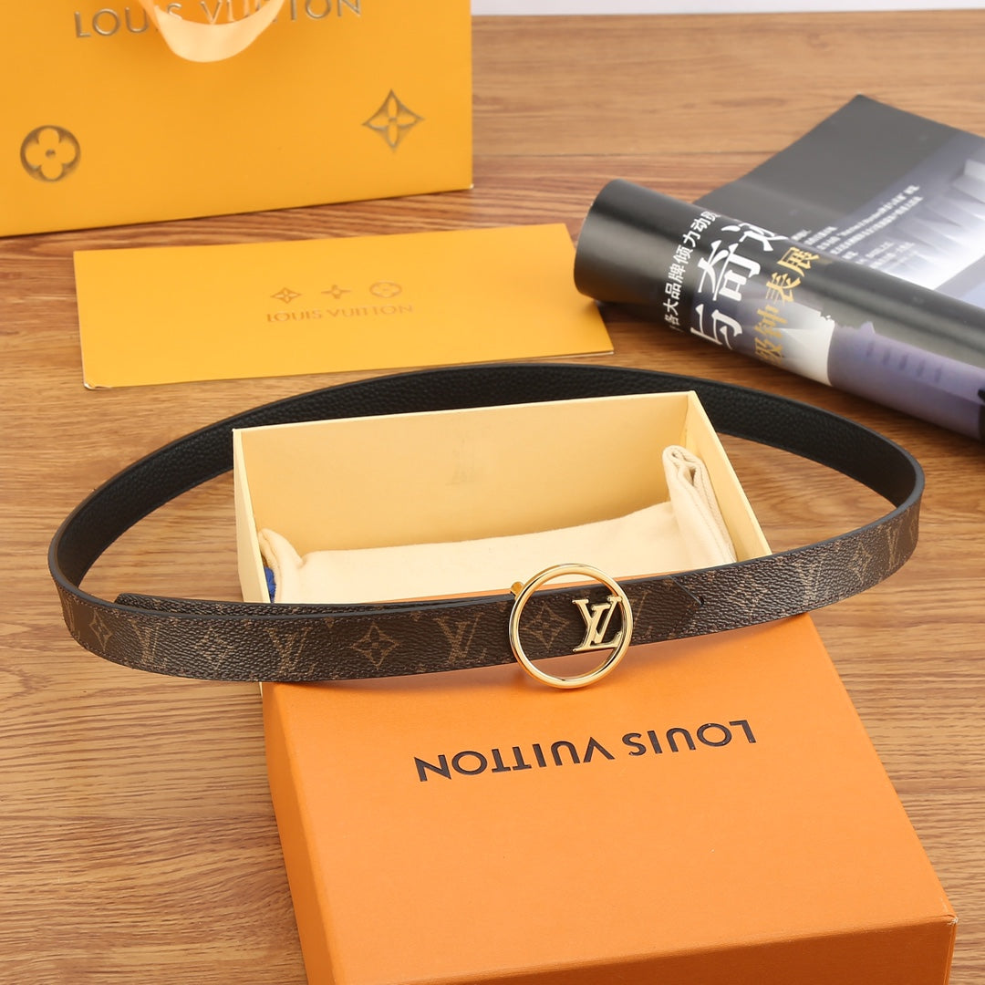 Reversible Solid Calfskin Belt Width 2.0cm