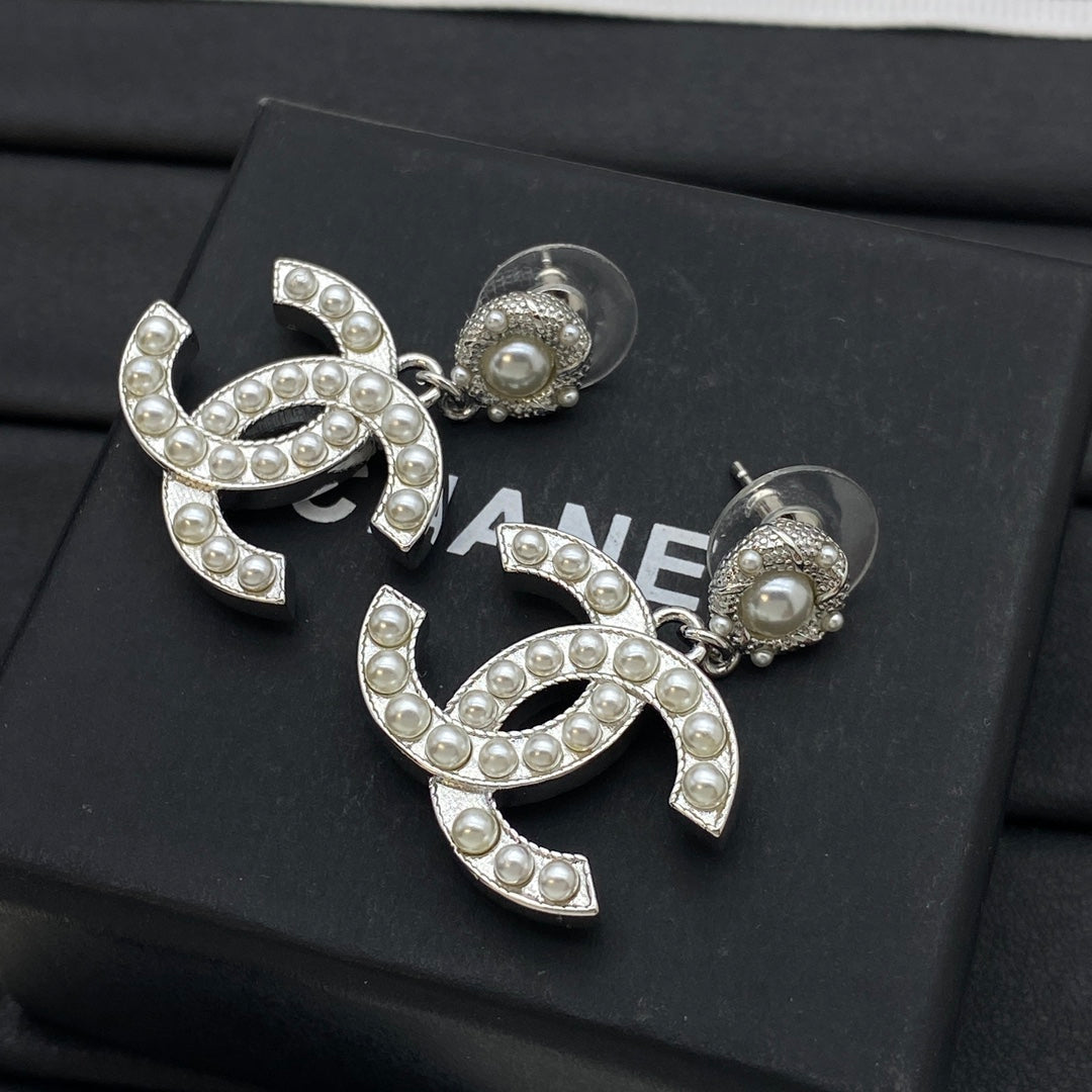 Classic Pearl Logo Earrings