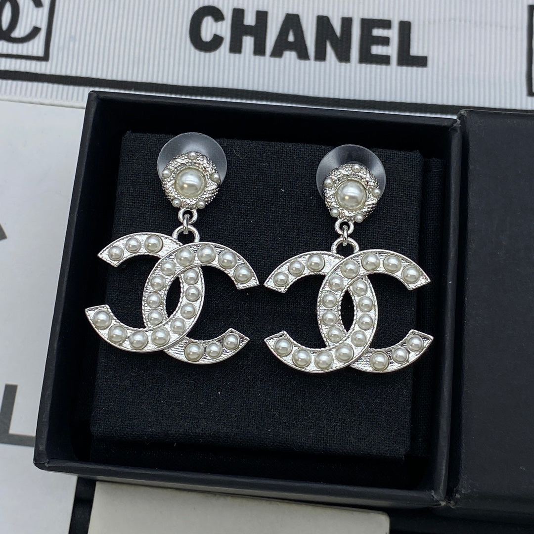 Classic Pearl Logo Earrings