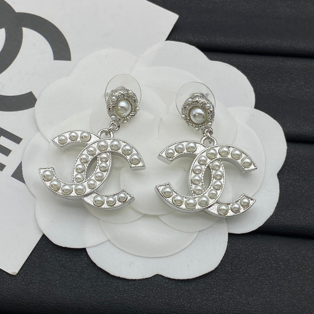 Classic Pearl Logo Earrings