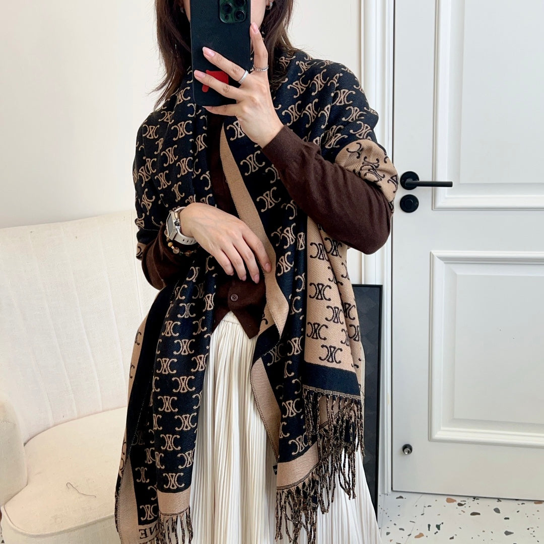 Luxury 100% cashmere shawl scarf