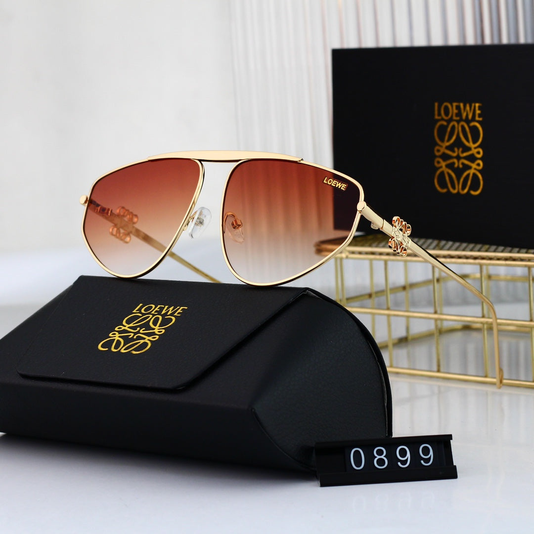 Metal temple cat-eye sunglasses 0899