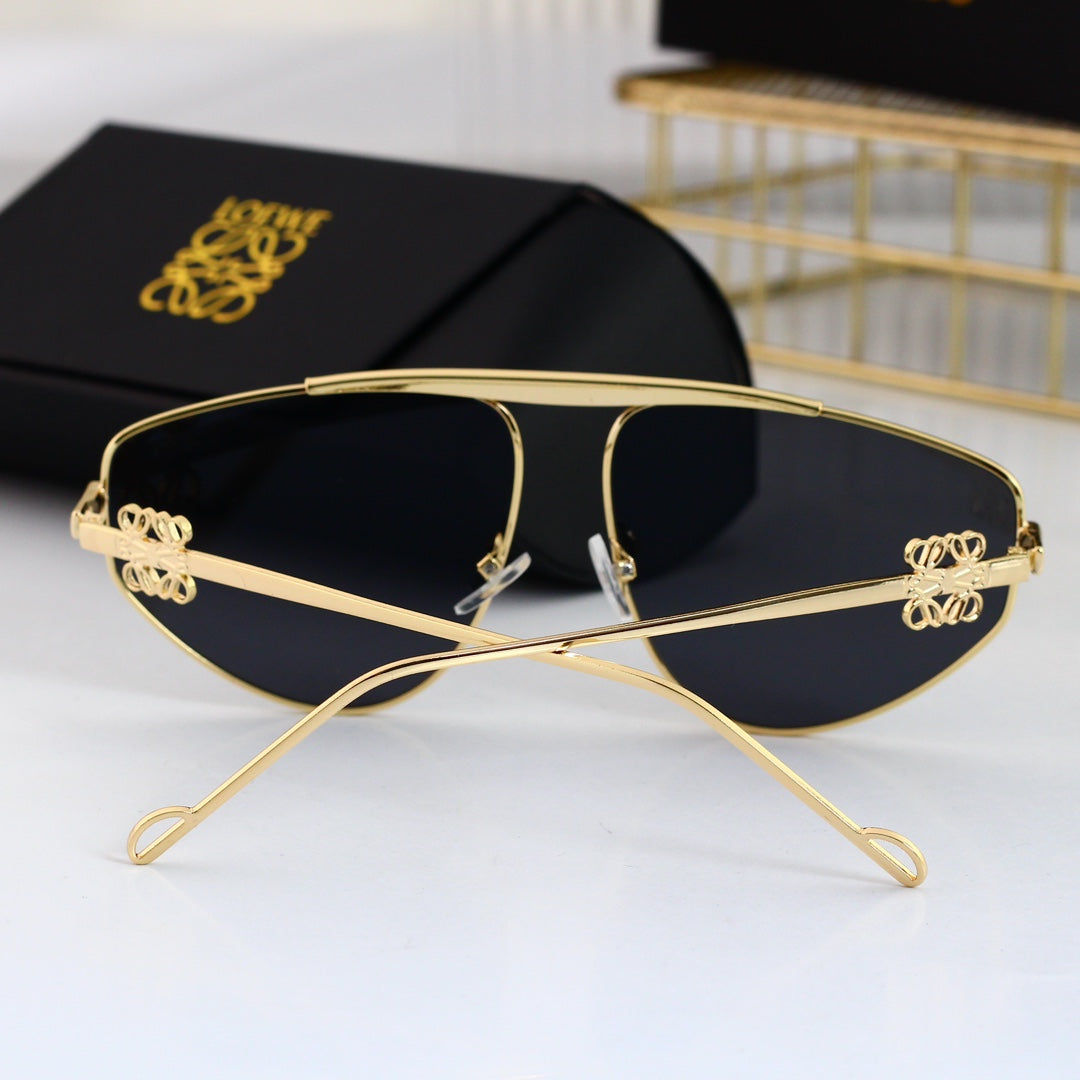 Metal temple cat-eye sunglasses 0899