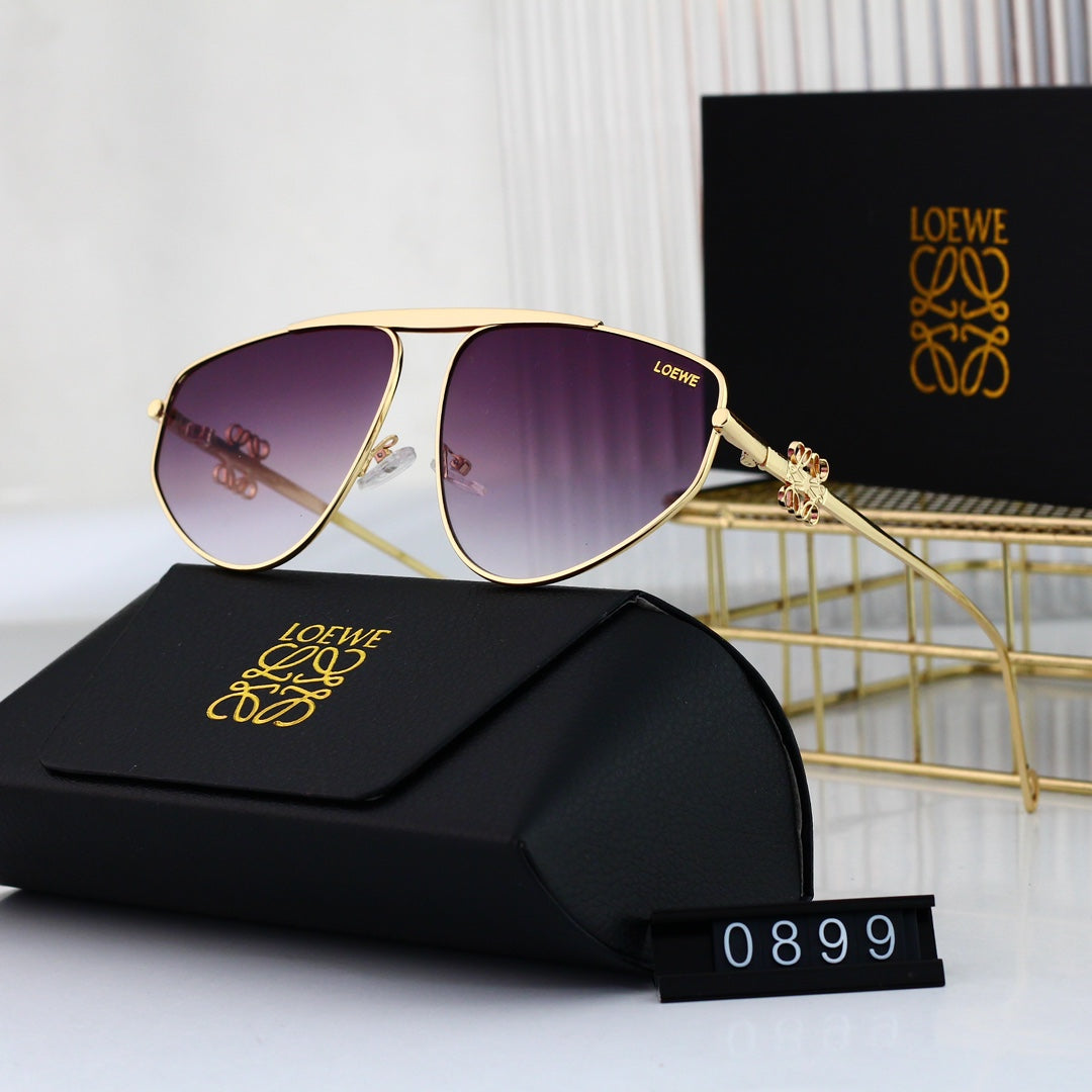 Metal temple cat-eye sunglasses 0899