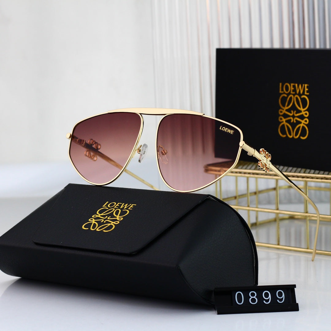 Metal temple cat-eye sunglasses 0899