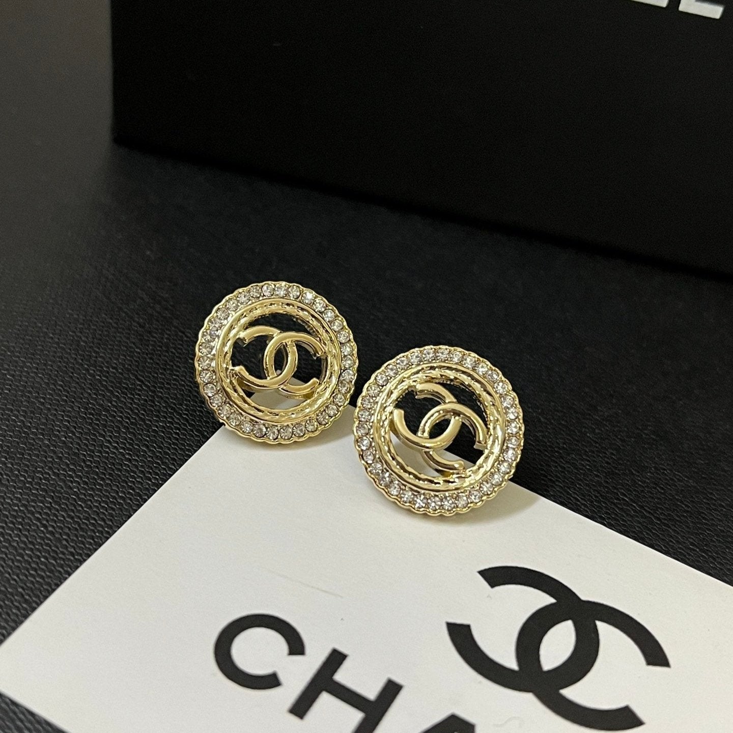 Fashion Round Logo Earrings