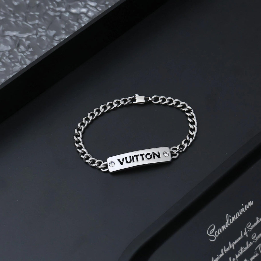 Fashion ID Engraving Nameplate Bracelet