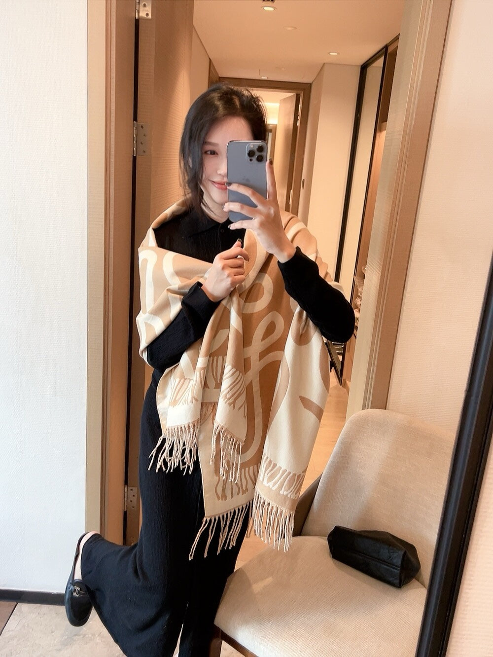 100% wool scarf  50*180cm